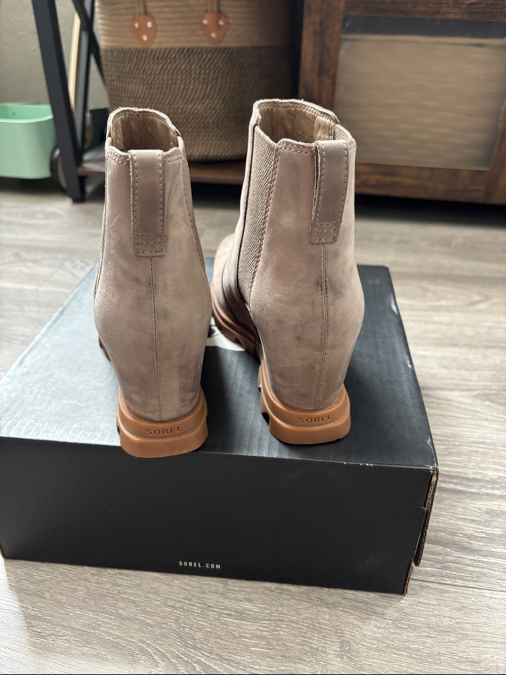 Joan of Artic Wedge III Chelsea omega Taupe/wet sand, 7.5 - Picture 5 of 6